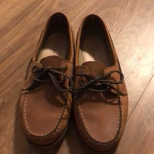 Men’s leather G.H Bass & Co. Tan boat shoes